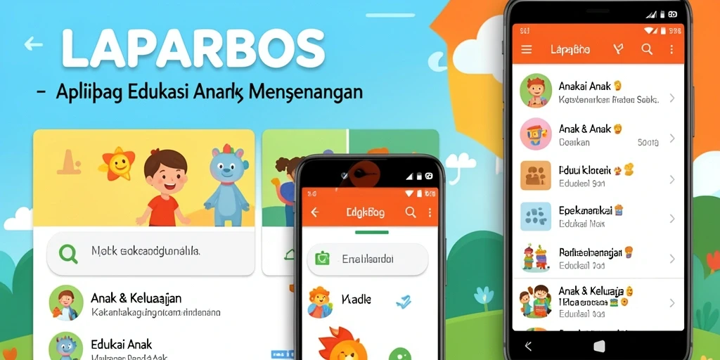 Antarmuka LAPARBOS yang interaktif dan menarik untuk anak-anak.