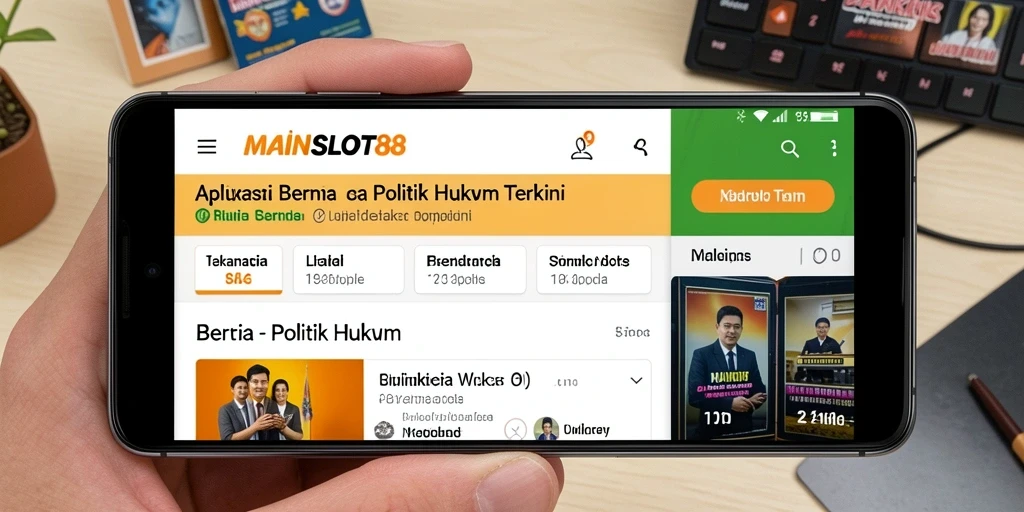 Antarmuka MAINSLOT88 menampilkan berita politik dan hukum terkini.