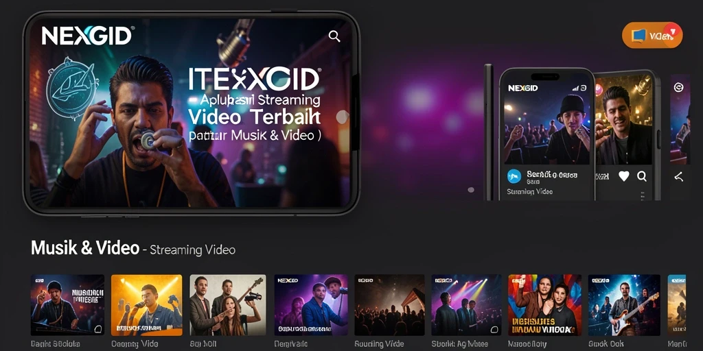 Tampilan antarmuka NEXGID yang menarik untuk Streaming Video.