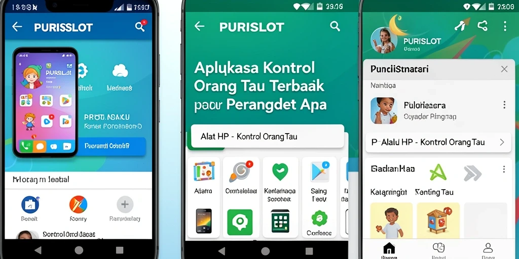 Tampilan antarmuka PURISLOT yang intuitif untuk kontrol orang tua.