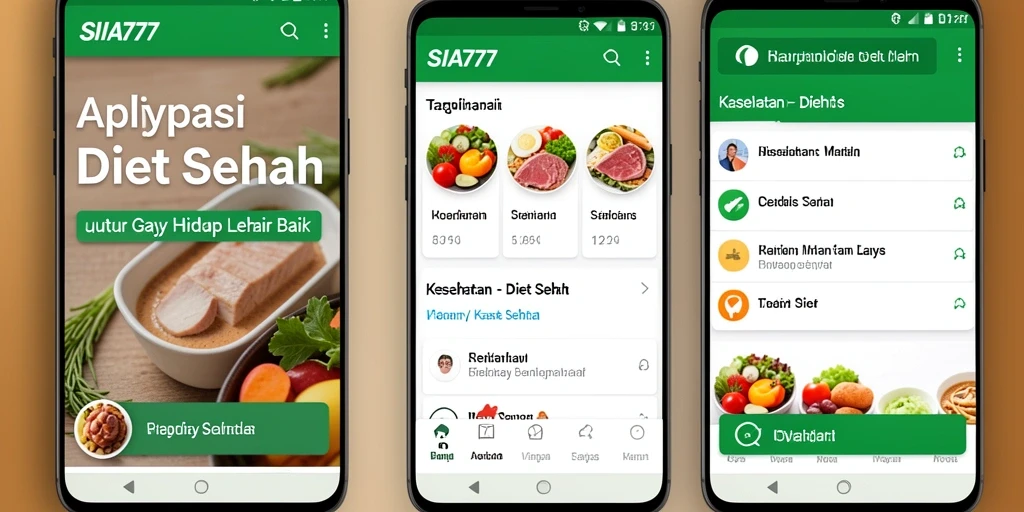 Antarmuka SIA777 yang menarik dan mudah digunakan untuk Diet Sehat.