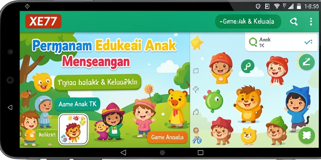 Antarmuka menarik dan interaktif dari aplikasi Game Anak TK.